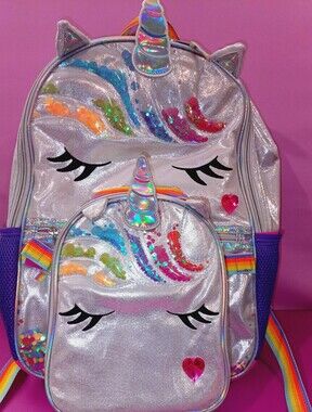 Sparkly Unicorn Backpack With Detachable Lunchbox